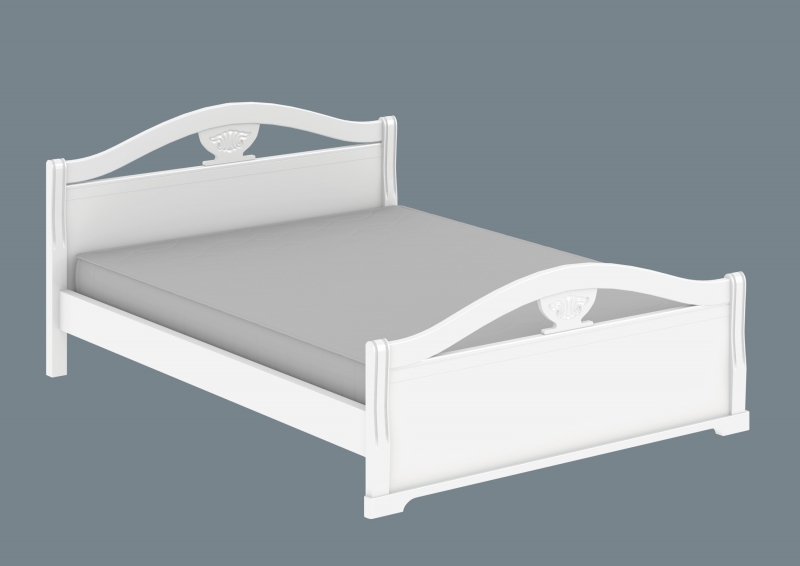 Кровать с высоким изножьем Серия 15, цвет Белый - фото - 3
