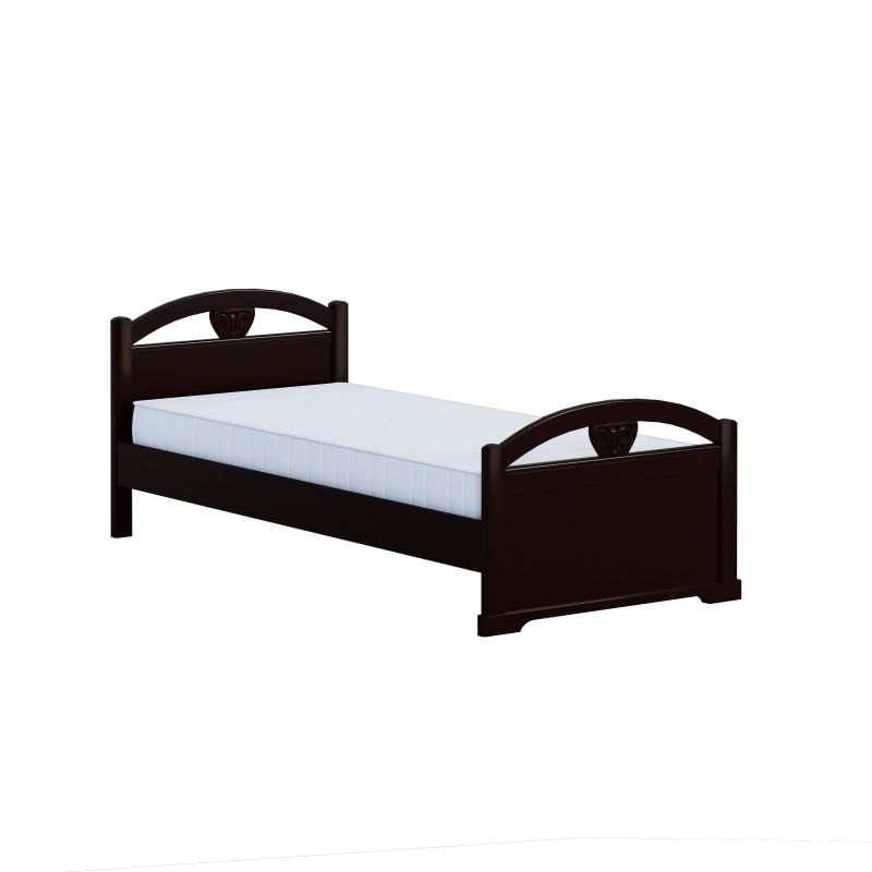 Кровать с высоким изножьем Серия 15, цвет Венге - фото - 1