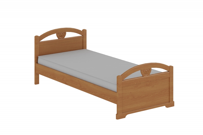 Кровать с высоким изножьем Серия 15, цвет Орех - фото - 2