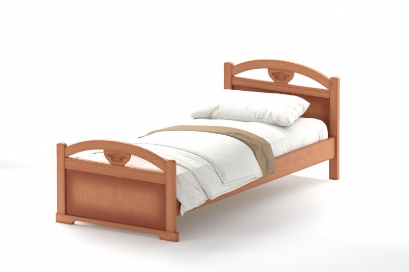 Кровать с высоким изножьем Серия 15, цвет Орех - фото - 3