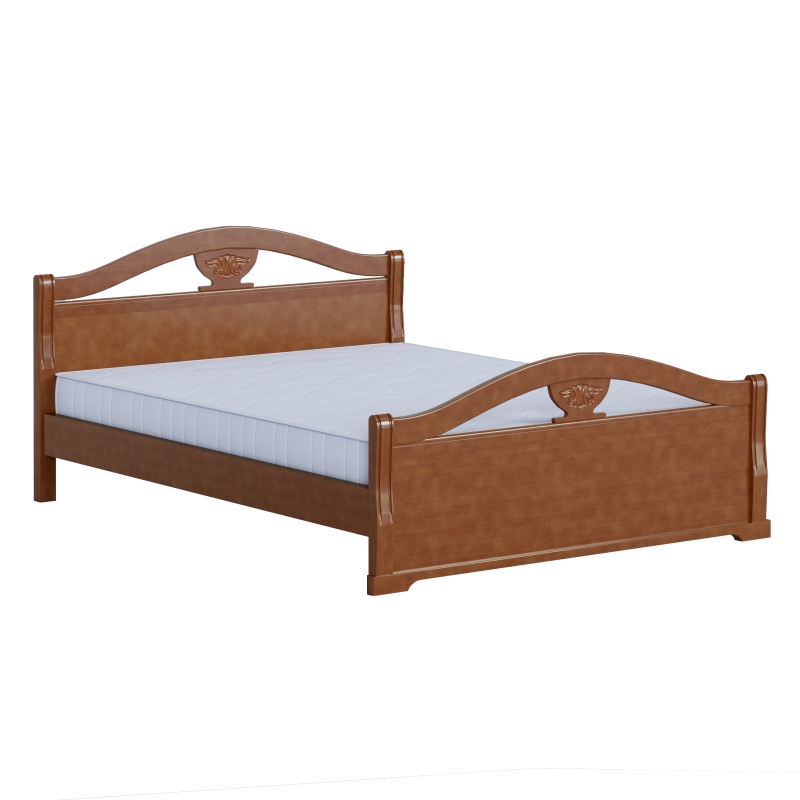Кровать с высоким изножьем Серия 15, цвет Орех - фото - 1