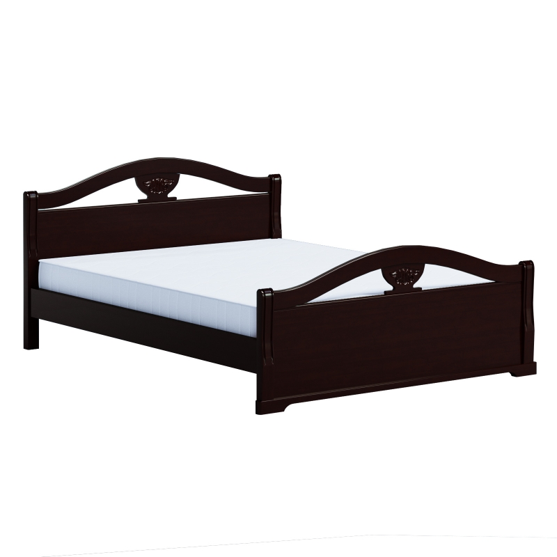 Кровать с высоким изножьем Серия 15, цвет Венге - фото - 1
