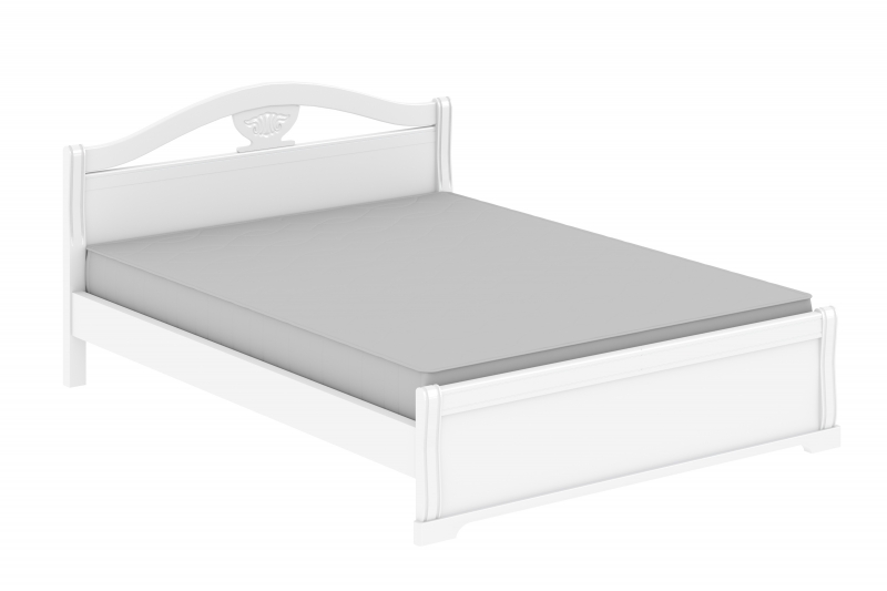 Кровать с низким изножьем Серия 15, цвет Белый - фото - 2