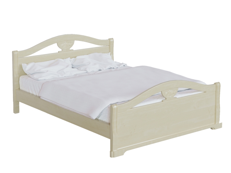 Кровать с высоким изножьем Серия 15, цвет Дуб Паллада (Эмаль) - фото - 1