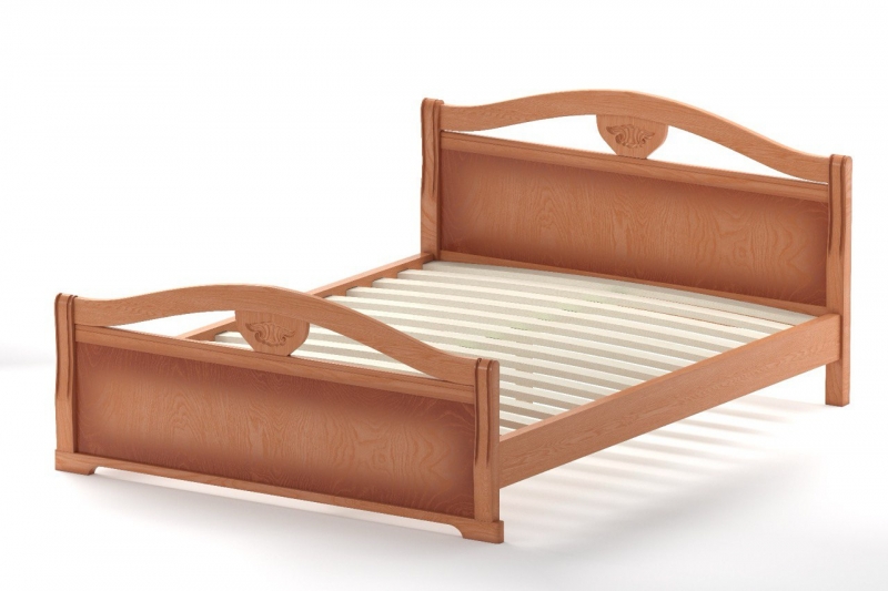 Кровать с высоким изножьем Серия 15, цвет Орех - фото - 4