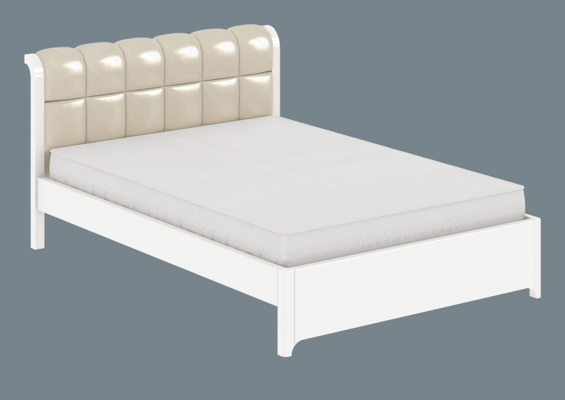 Кровать с низким изножьем Серия 17, цвет Белая Эмаль - фото - 3
