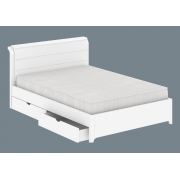Кровать с низким изножьем Серия 18, цвет Белая Эмаль - фото - 1