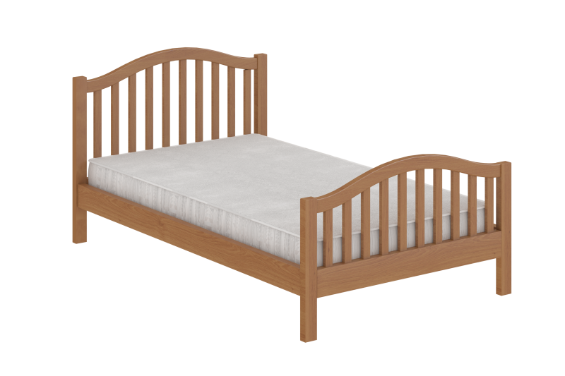 Кровать с высоким изножьем Серия 19, цвет Орех - фото - 1