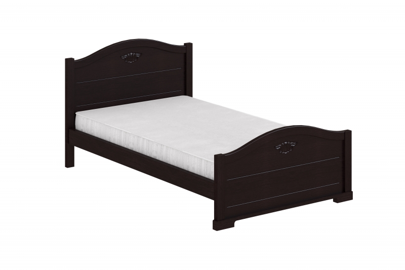 Кровать с высоким изножьем Серия 20, цвет Венге - фото - 1