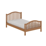 Кровать с высоким изножьем Серия 19, цвет Орех - фото - 1