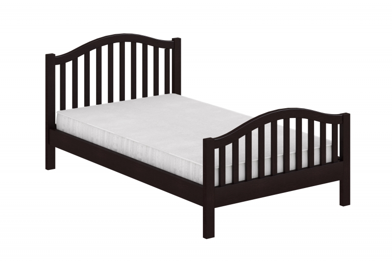 Кровать с высоким изножьем Серия 19, цвет Венге - фото - 1