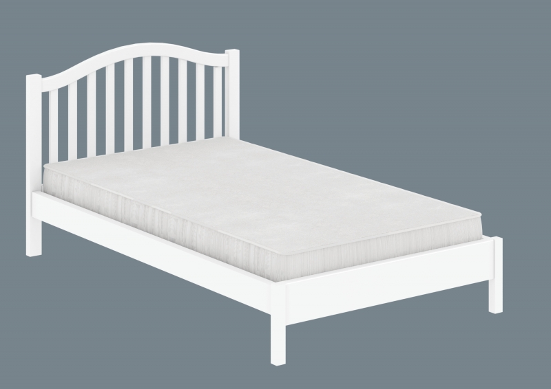 Кровать с низким изножьем Серия 19, цвет белая эмаль - фото - 1